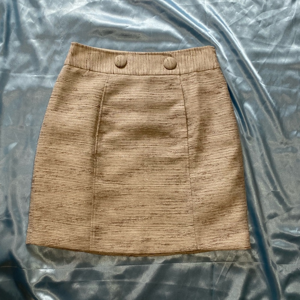 Ann Taylor Womens Ivory Cream Sparkle A-Line Tweed Skirt (Size 6)